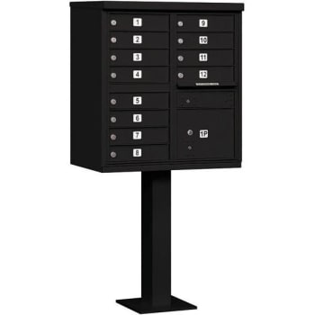 Salsbury Industries® Cluster Mailbox, 12 Boxes, Black