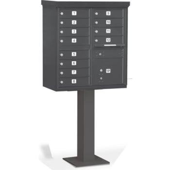 Salsbury Industries® Cluster Mailbox, 12 Boxes, Black