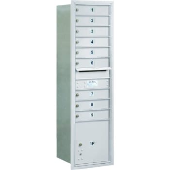 Image for Salsbury Industries® Horizontal 4c Mailbox, 9 Boxes/1 Parcel Locker, Silver from HD Supply