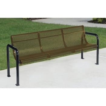 Ultrasite® Portable/surface Mount Contour Bench, Brown Galvanized Steel, 6'