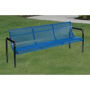 Ultrasite® In Ground Mount Contour Bench, Blue, 4'