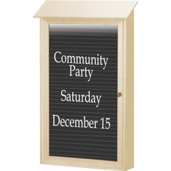 Image for Enclosed Single Door Letter Board, Lighted Wall Mount, Sand, 26 x 42" from HD Supply