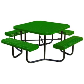 Image for Ultrasite® Square Table, Green Thermoplastic Coated Perf Steel, 75-1/4 Square from HD Supply