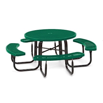 Ultrasite® 46" Round Perforated Metal Table-Green