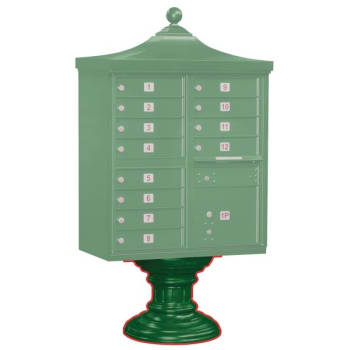 Image for Salsbury Industries® Cluster Mailbox Short Decorative Pedestal, Green from HD Supply