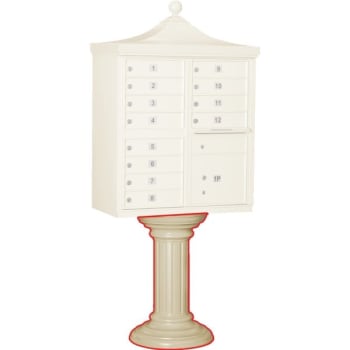 Salsbury Industries® Cluster Mailbox Tall Decorative Pedestal, Sandstone