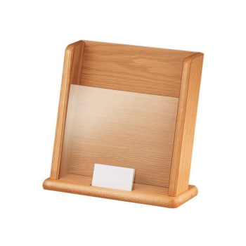 Tabletop Literature Rack With Business Card Holder Medium Oak Hd Image For Tabletop Literature Rack With Business Card Holder Medium Oak From Hd Supply