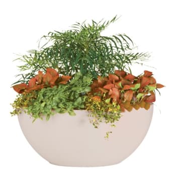 Image for Classic Look Flat Bottom Planter, 8 x 19-1/2, Cement from HD Supply