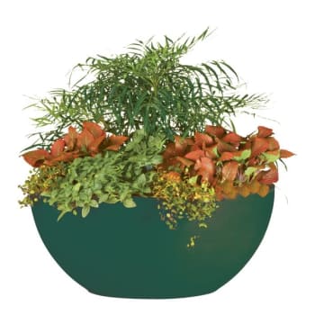 Image for Classic Look Flat Bottom Planter, 3-7/8 X 12-1/2, Hunter Green from HD Supply