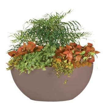 Image for Classic Look Flat Bottom Planter, 8 x 19-1/2, Taupe from HD Supply