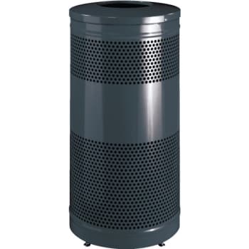 Image for Witt Classic 25 Gallon Steel Drop Top Trash Receptacle (Black) from HD Supply