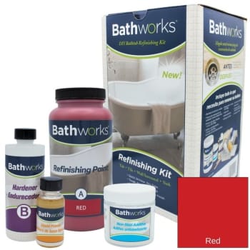 Image for Bathworks Non-Slip Bath And Wall Refinish Kit - Red from HD Supply