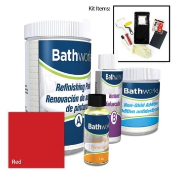 Image for Bathworks Non-Slip Bath and Wall Refinish Kit - Red from HD Supply