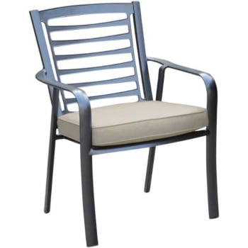 Image for Cape Soleil Edmonton Commercial Aluminum Dining Chair With Sun Umbrella Cushion from HD Supply