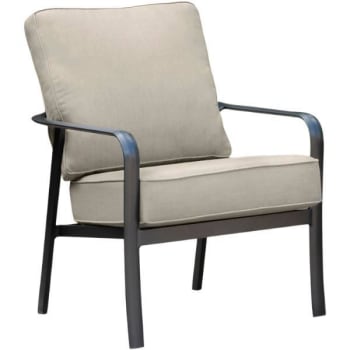 Cape Soleil Fairhill Commercial Aluminum Slat Back Chair With Sunbrella Cushions