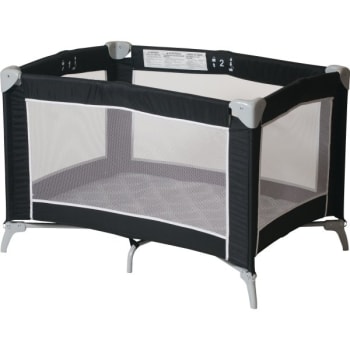 Image for Foundations Sleep N Store Play Yard Crib Mod Plaid Graphite from HD Supply