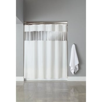 Image for Hooked Style Vinyl Shower Curtain 72" White Case Of 12 from HD Supply