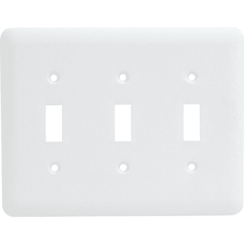 Image for Titan3 3-Gang 3-Toggle Metal Wall Plate (10-Pack) (White) from HD Supply