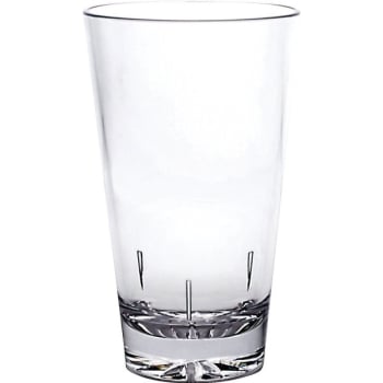Thunder Group 16 Ounce Mixing Glass - Starburst Base - Polycarbonate - Clear