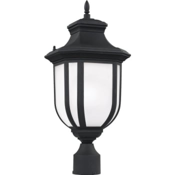 One Light Black LED Outdoor Post Lantern