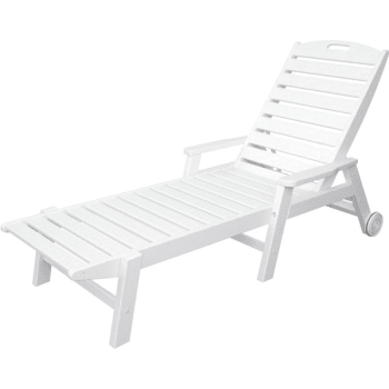 Image for Polywood® Nautical Chaise Lounge White from HD Supply