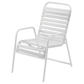 Image for Windward Design Group Country Club Strap Stackable Chair, White from HD Supply
