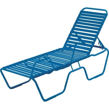 Image for Windward Design Group Country Club Strap Stackable Chaise Royal Blue from HD Supply