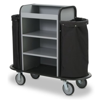Image for Forbes 3 Sided Aluminum Housekeeping Cart from HD Supply