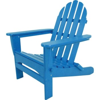 Image for Polywood® Classic Folding Adirondack In Pacific Blue from HD Supply