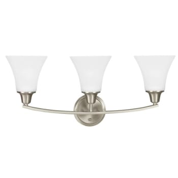 Sea Gull Lighting® Metcalf 25 in 3-Light Vanity Fixture (Brushed Nickel)