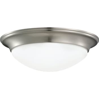 Sea Gull Lighting® Nash 14 in 2-Light Flush-Mount Ceiling Light Fixture (Brushed Nickel)