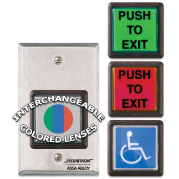 Image for Don-Jo Pushbutton, Satin Chrome, Single, 2 Inch Square Illuminated Button from HD Supply