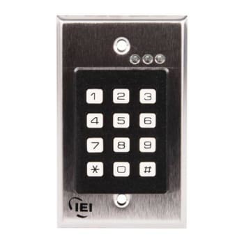 Linear Keypad, Satin Stainless Steel, Indoor Flush-Mounted,120 Users