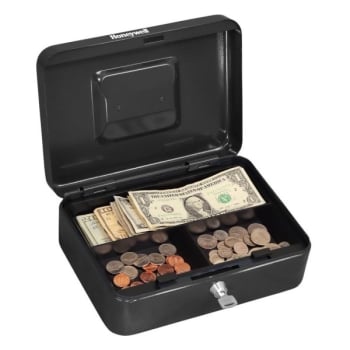 Honeywell® Key Locking Steel Cash Box With Removable Tray