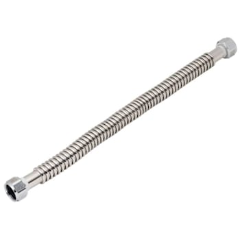 Maintenance Warehouse 24 In. Kink-Free Stainless Steel Water Heater Connector Hose, 0.75 in. FIP X 0.75 in. FIP