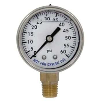 Image for Super-Pro Liquid Filled 2.5" Press Gauge 0-60# Ss from HD Supply