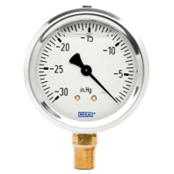 Image for Super-Pro Liquid Filled 2.5" Gauge Vac 0-30 Inch Hg Ss from HD Supply