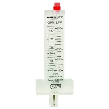 Image for BLUE WHITE IND 2.5" Acrylic Horizontal Flowmeter from HD Supply