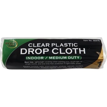 Image for Merit Pro Dynamic 00376 9' x 12' 1 Mil Clear Drop Cloth, Roll, Package Of 24 from HD Supply