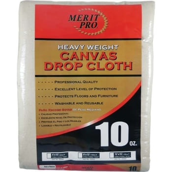 Image for Merit Pro 02060 12' X 15' 10 Oz. Heavy Weight Canvas Drop Cloth from HD Supply
