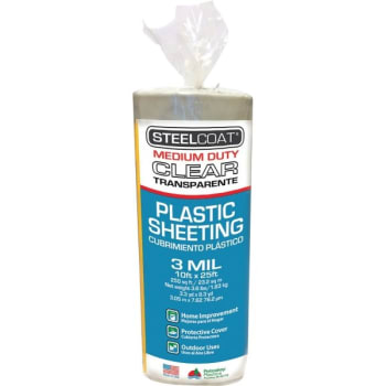 Image for Petoskey Plastics 10 X 25' 3 Mil Steelcoat Clear Plastic Sheeting, Package Of 12 from HD Supply