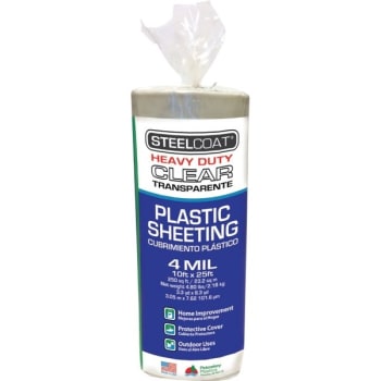 Petoskey Plastics 10 X 25' 4 Mil Steelcoat Clear Plastic Sheeting, Package Of 12