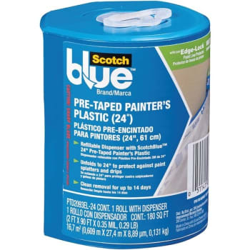 Image for 3m Ptd2093el-24 24" X 30yd Pretaped Painters Plastic W/ Dispenser, Package Of 6 from HD Supply