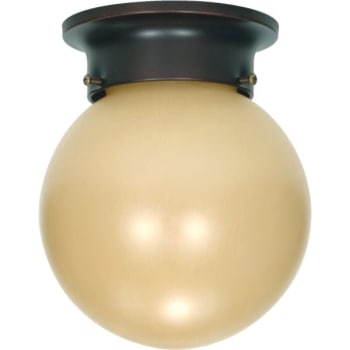 Image for Satco® 6 In. 1-Light Incandescent Flush Mount Light (Mahogany Bronze) from HD Supply