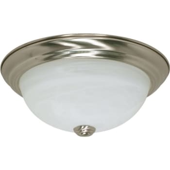 Image for Satco® 11.38 In. 2-Light Incandescent Flush Mount Light (Brushed Nickel) from HD Supply