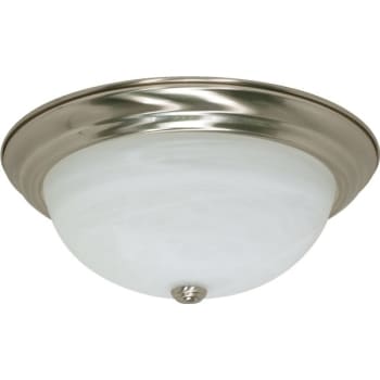 Satco® 3-Light Incandescent Flush Mount Light (Brushed Nickel)