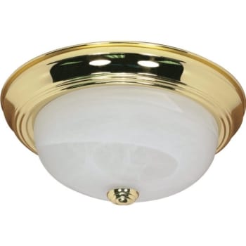 Image for Satco® 5 In. 2-Light Incandescent Flush Mount Light (Polished Brass) from HD Supply