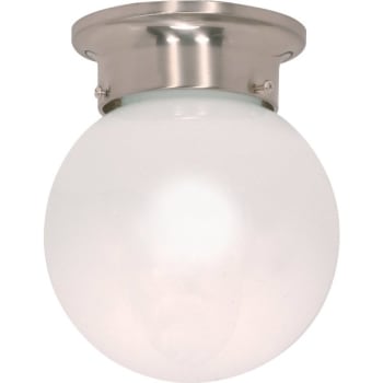 Image for Satco® 1-Light Incandescent Flush Mount Light (Nickel) from HD Supply