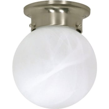 Image for Satco® 5 in. 1-Light Incandescent Flush Mount Light (Nickel) from HD Supply