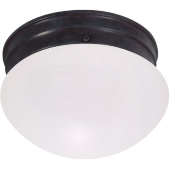 Image for Satco® Mahogany Bronze One-Light 6 Small Mushroom Fixture With Frosted Glass from HD Supply